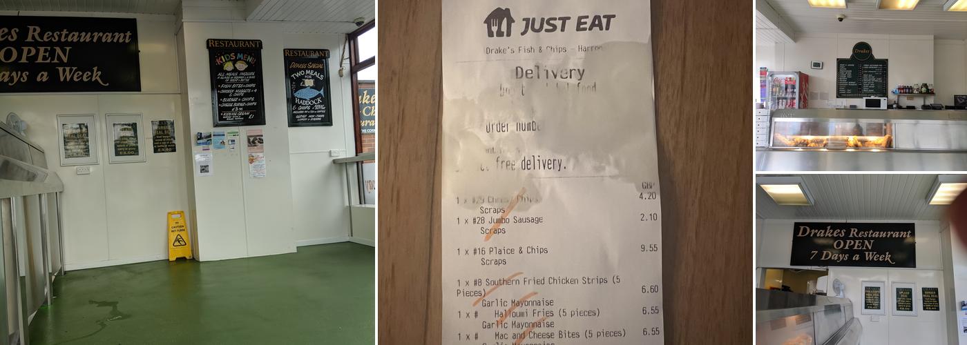 Drake's Fish & Chips Restaurant And Take Away Menu