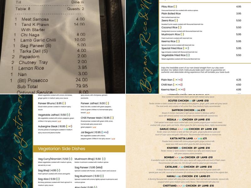 Cinnamon Lodge Menu