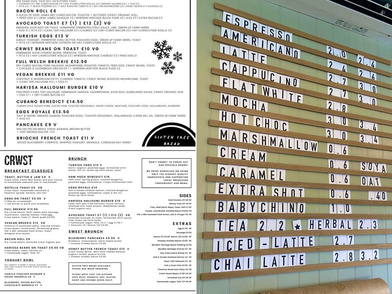 Crwst Poppit Menu