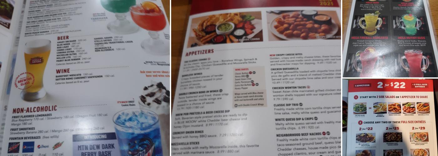 Applebee's Grill + Bar Menu