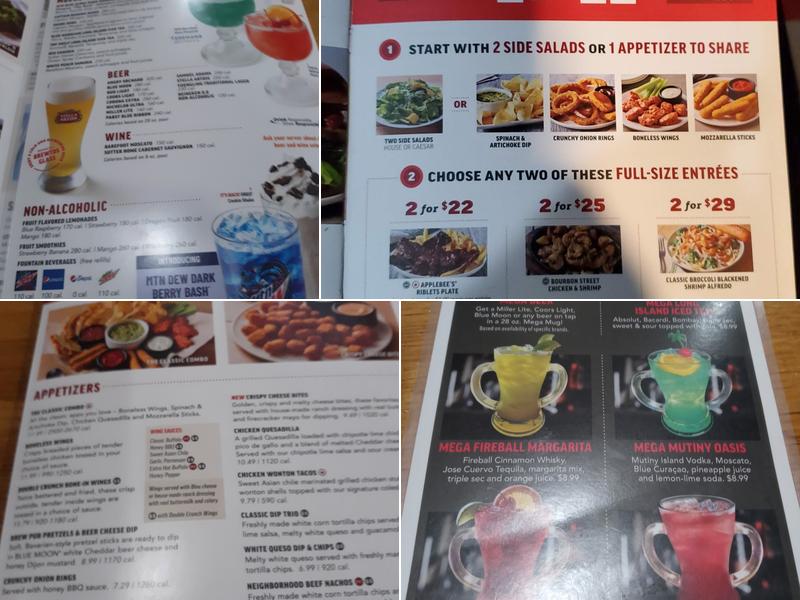 Applebee's Grill + Bar Menu