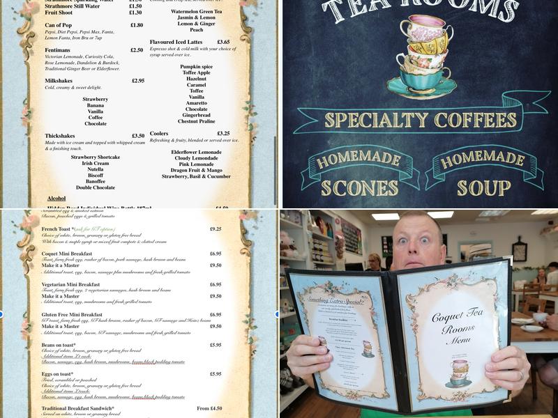 Coquet Tea Rooms Menu