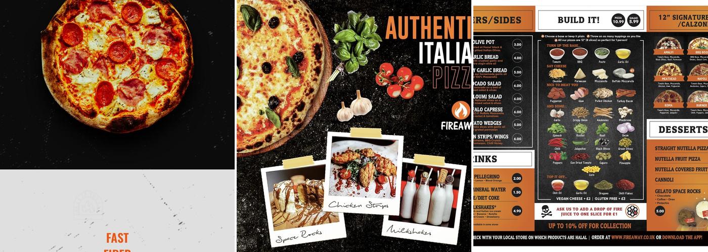 Fireaway Ashford Kent Menu