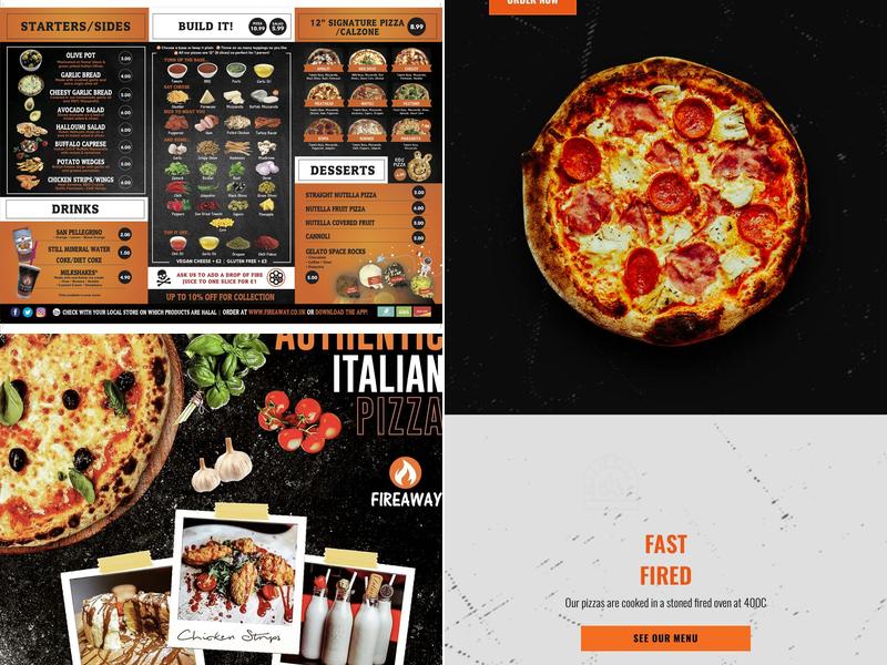 Fireaway Ashford Kent Menu