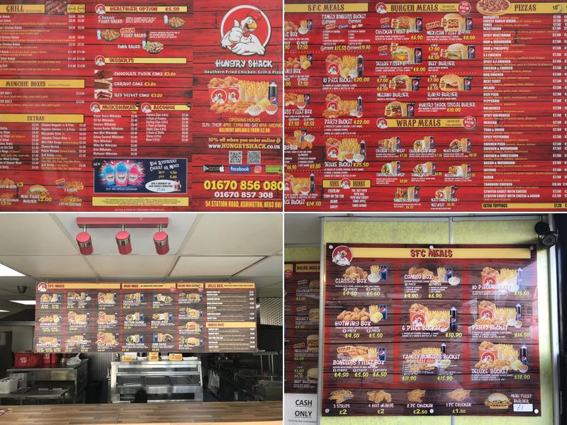 Hungry Shack Ashington Menu