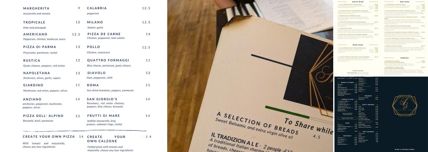 San Giorgio Menu