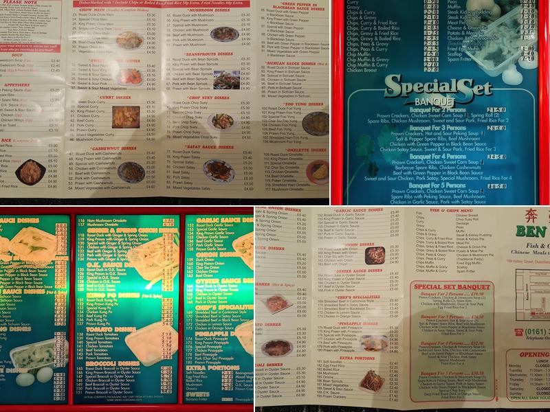 Ben Ho Menu