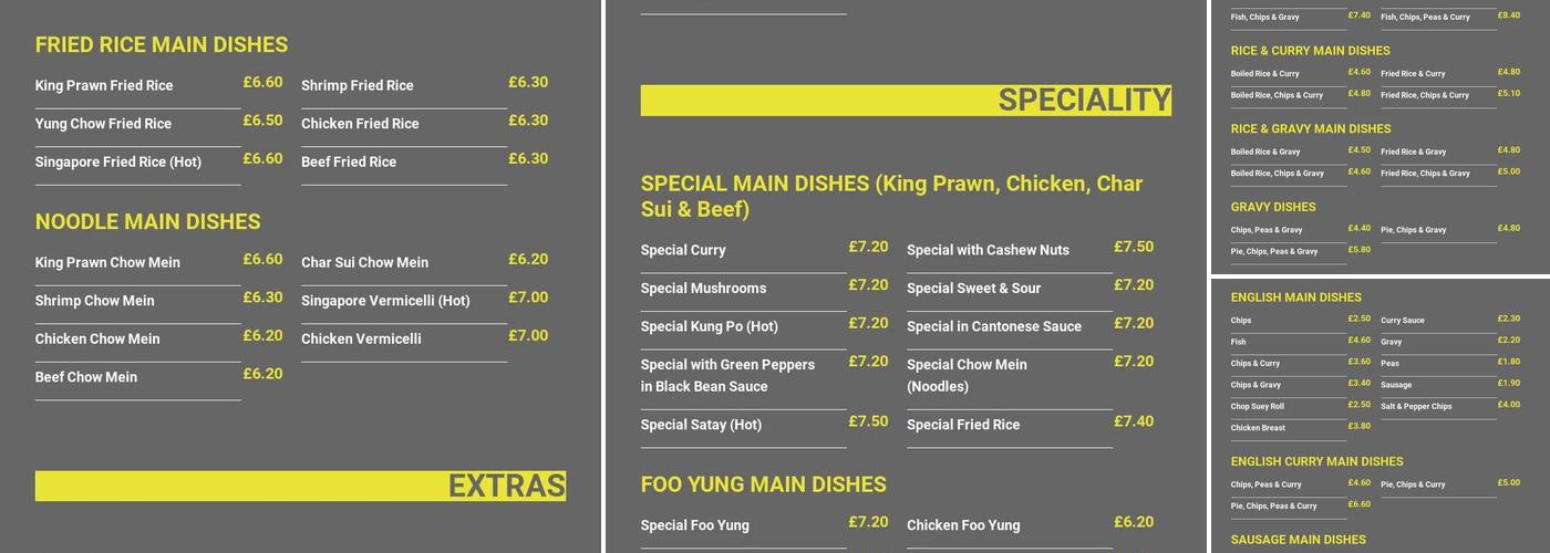 Mans Wok Menu