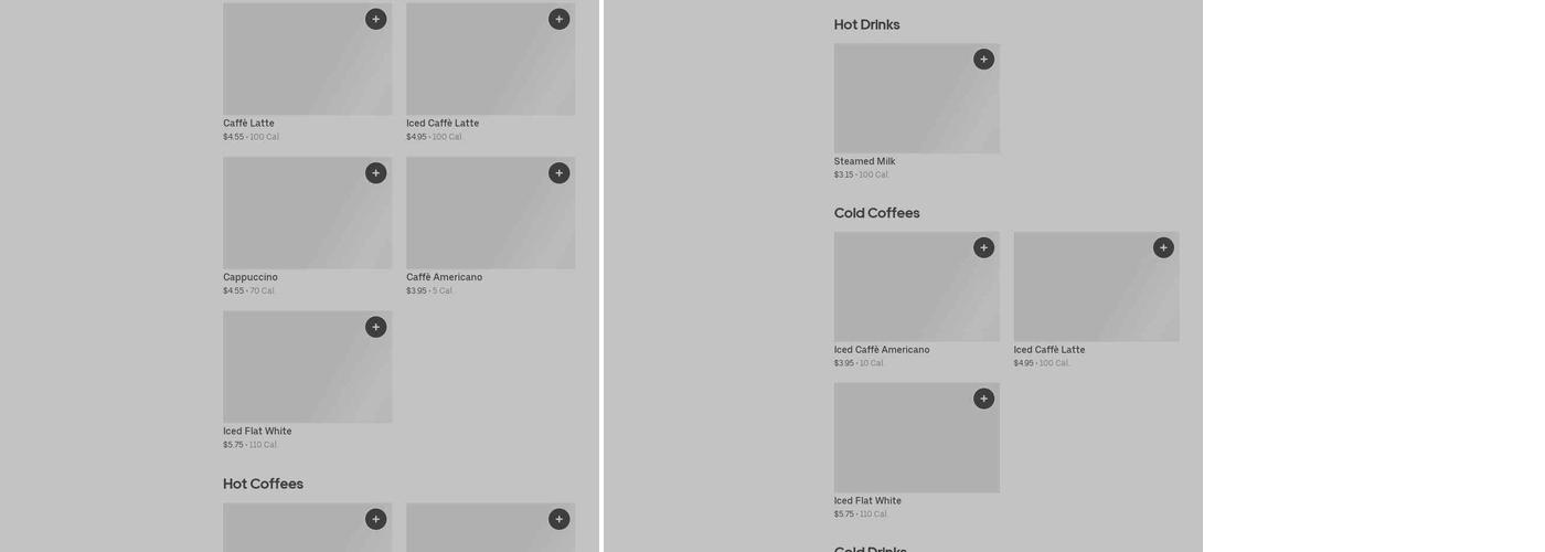 Starbucks Menu