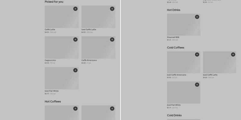 Starbucks Coffee Company Menu