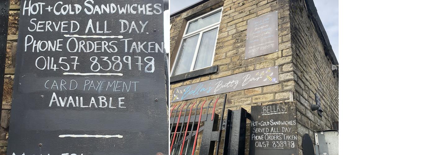 Bella's Butty Bar Menu