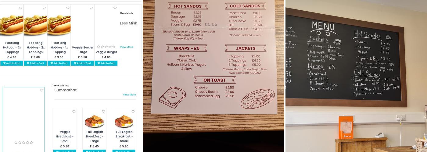 Muffins Sandwich Bar Menu