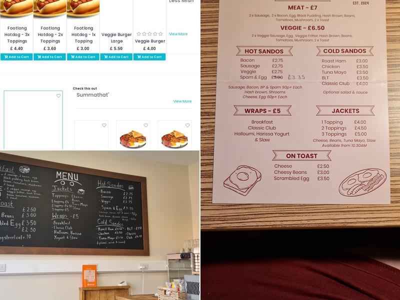 Muffins Sandwich Bar Menu