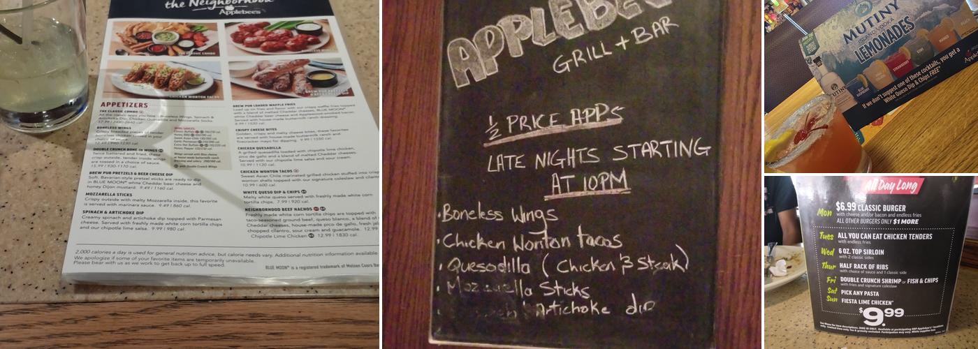 Applebee's Grill + Bar Menu