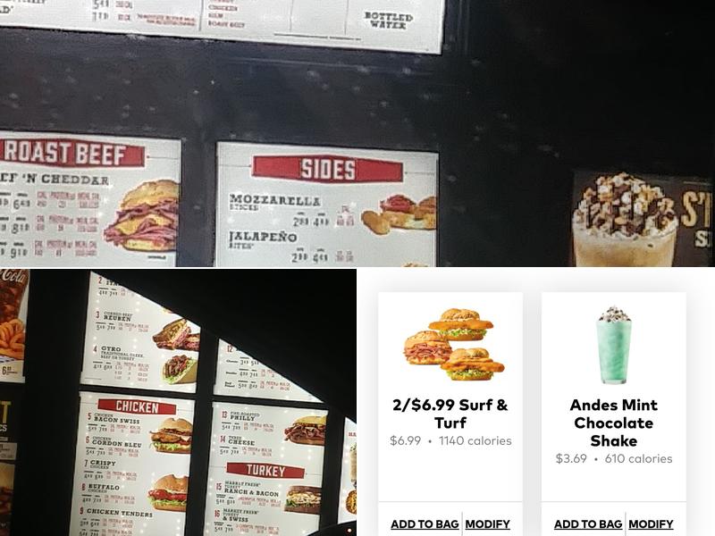 Arby's Menu