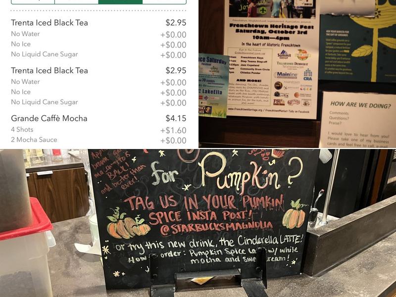 Starbucks Menu