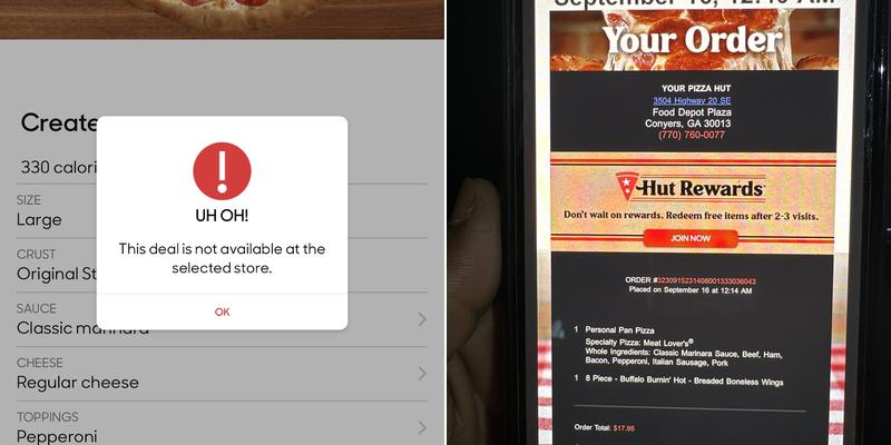 Pizza Hut Menu