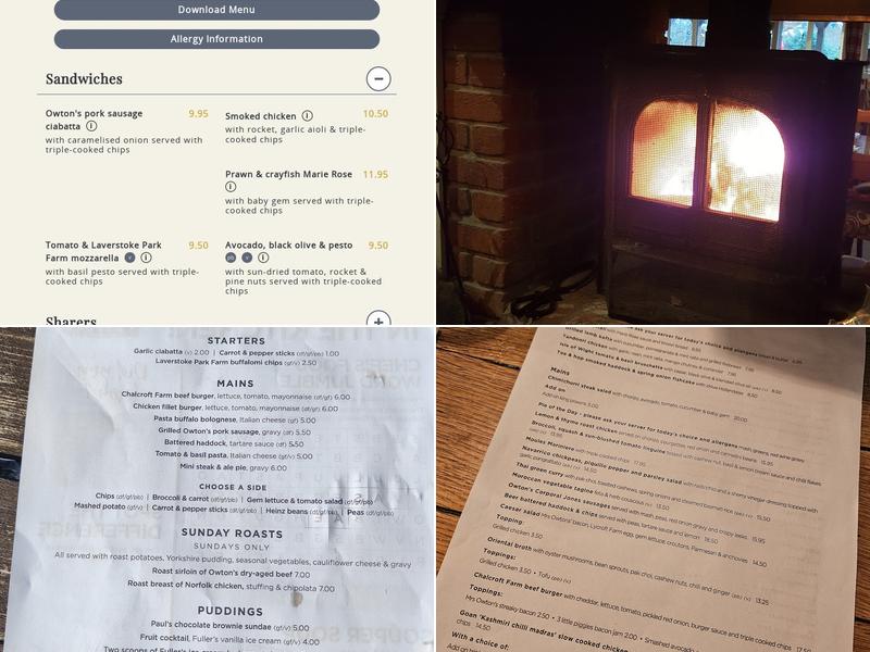 The New Forest, Ashurst Menu