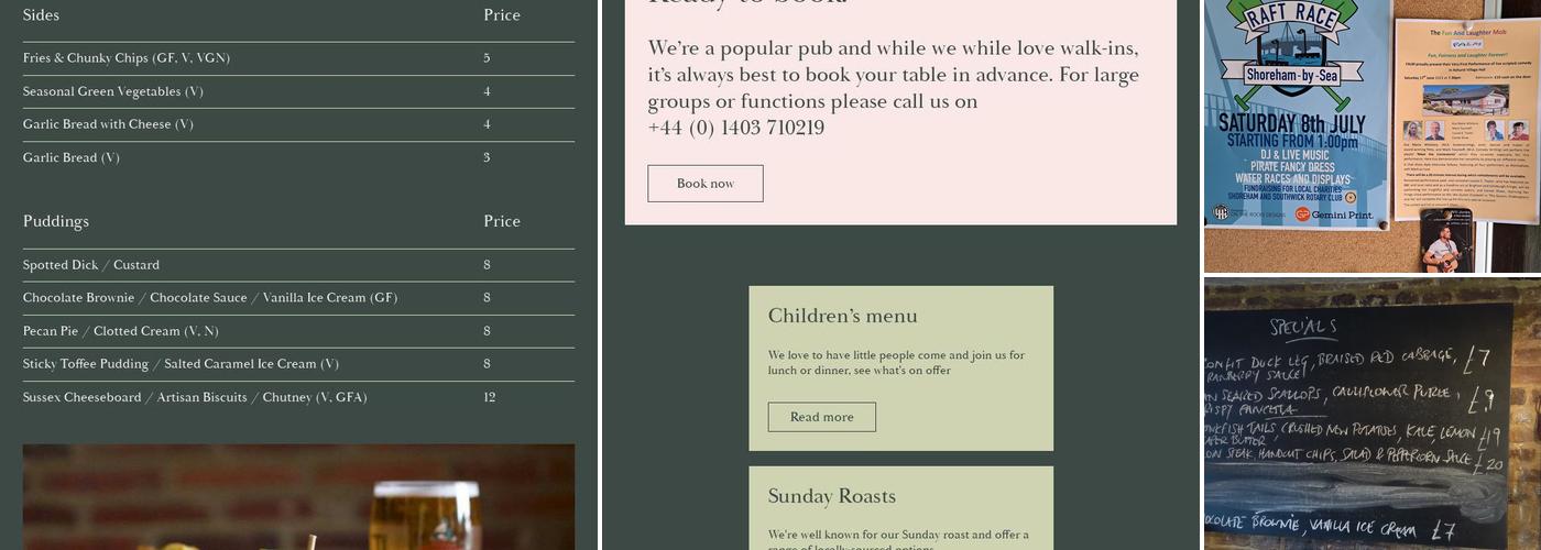 Fountain Ashurst Menu