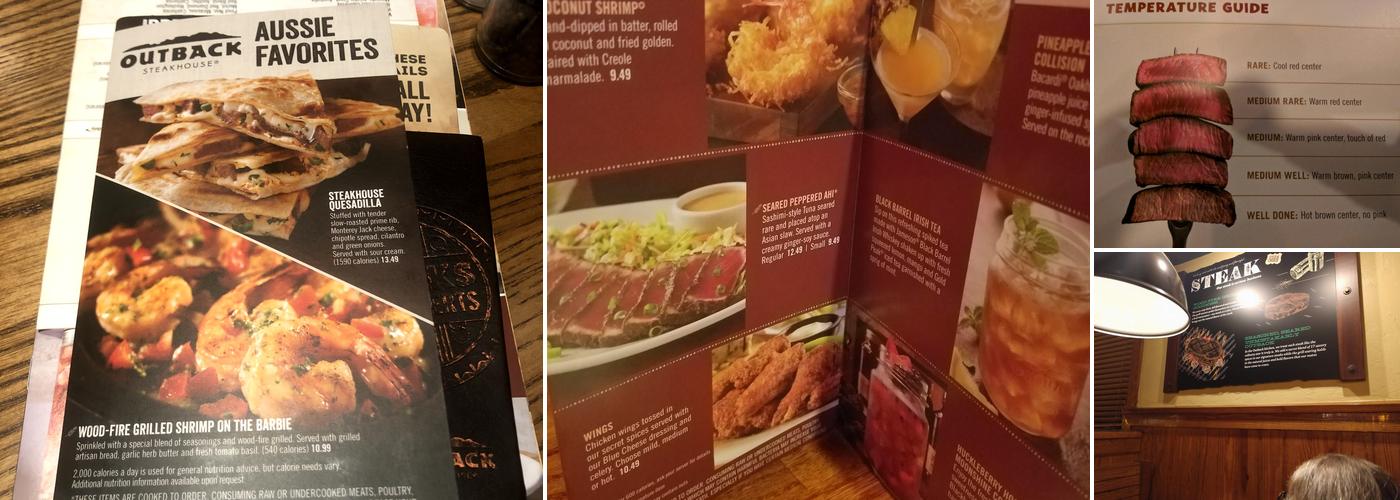 Outback Steakhouse Menu