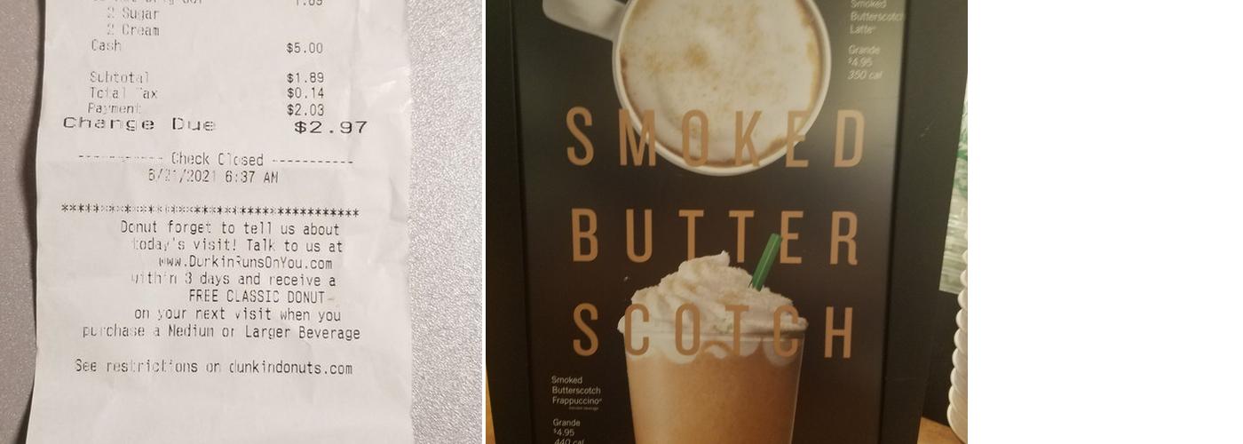 Starbucks Coffee Company Menu