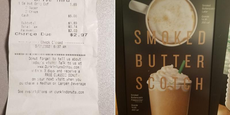 Starbucks Coffee Company Menu