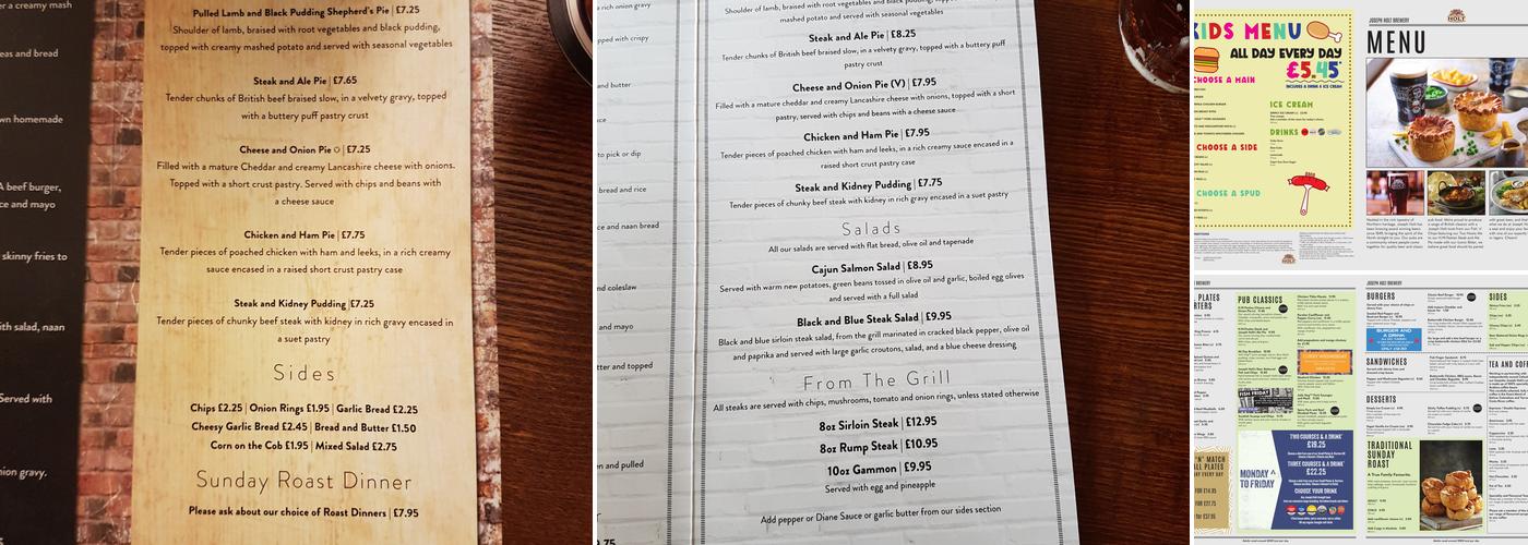 Cart and Horses Menu