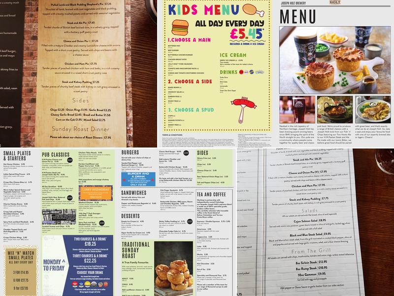 Cart and Horses Menu