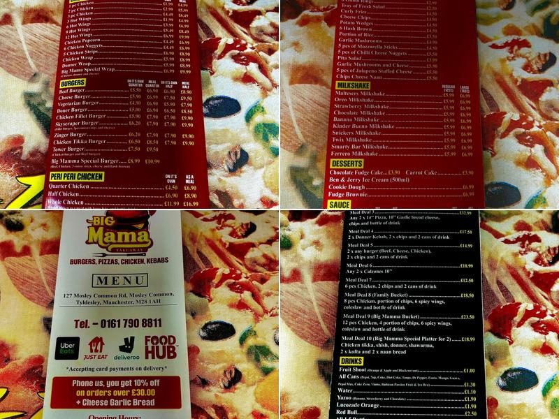 Big Mamma Worsley Menu