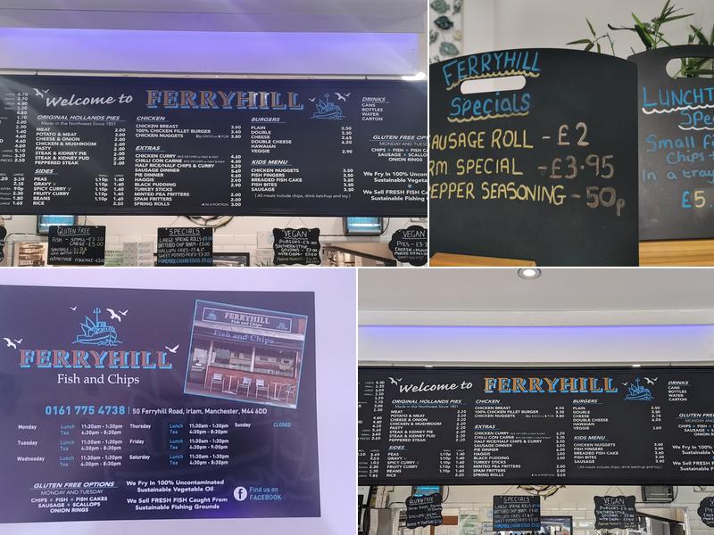 Ferryhill Fish & Chips Menu