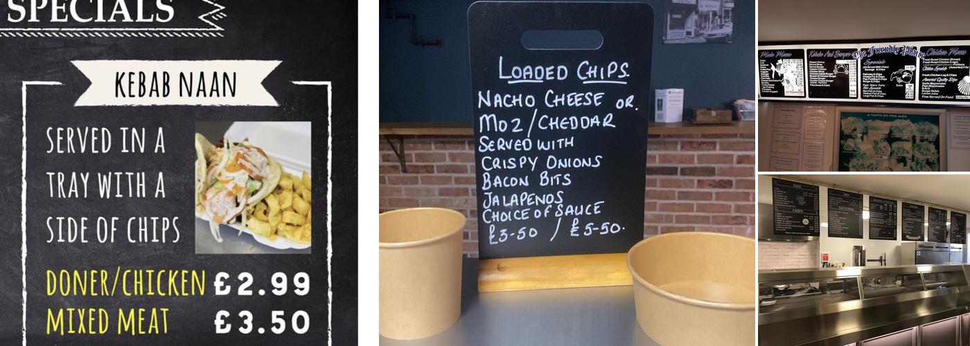 The Friendly Plaice Menu