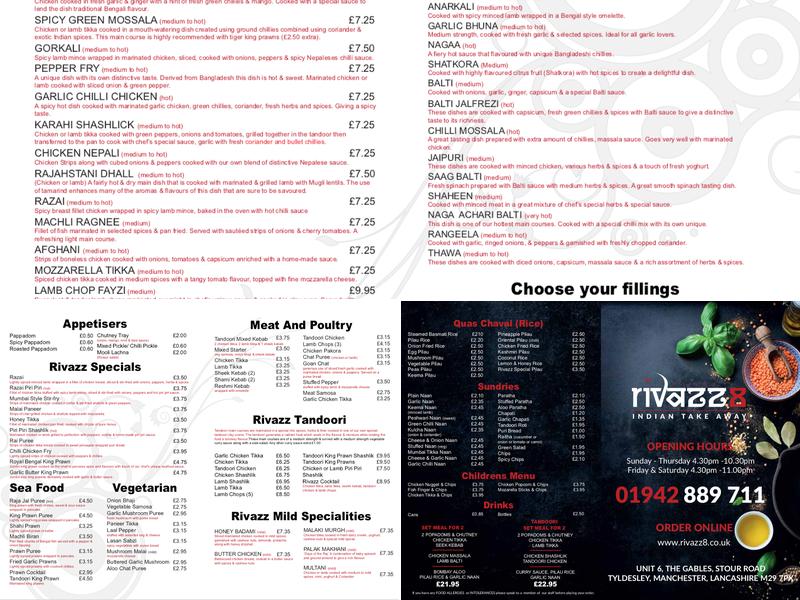 Rivazz8 Menu