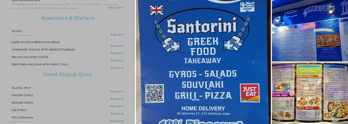 Santorini Greek Food Menu