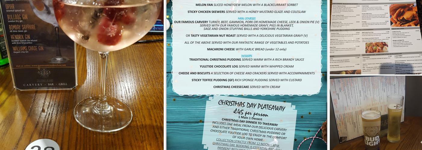 The Queens Arms Audenshaw Menu