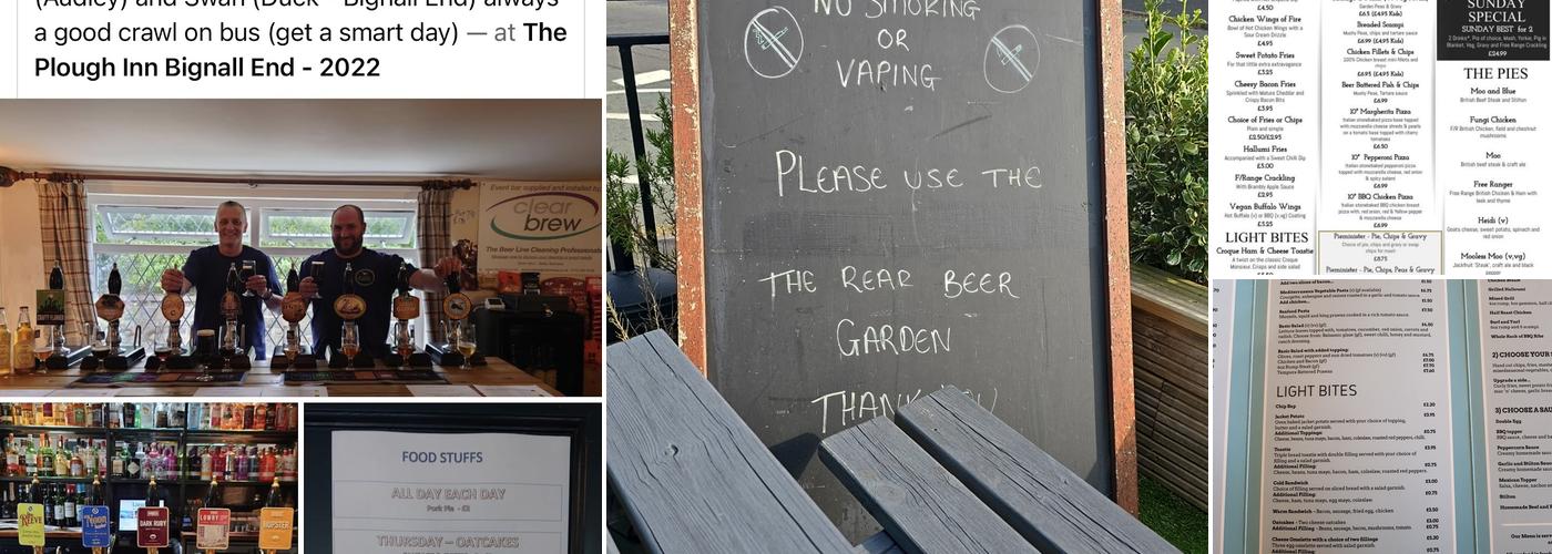 2022 - Plough Inn Bignall End Menu