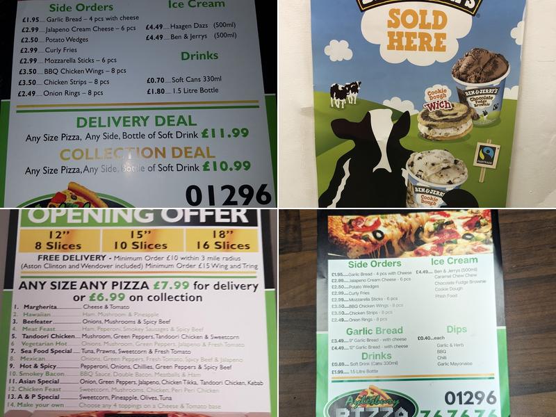 Aylesbury Pizza Ltd Menu