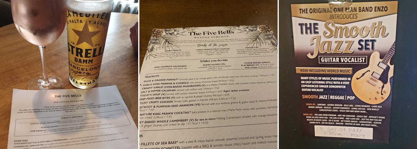 The Five Bells Menu