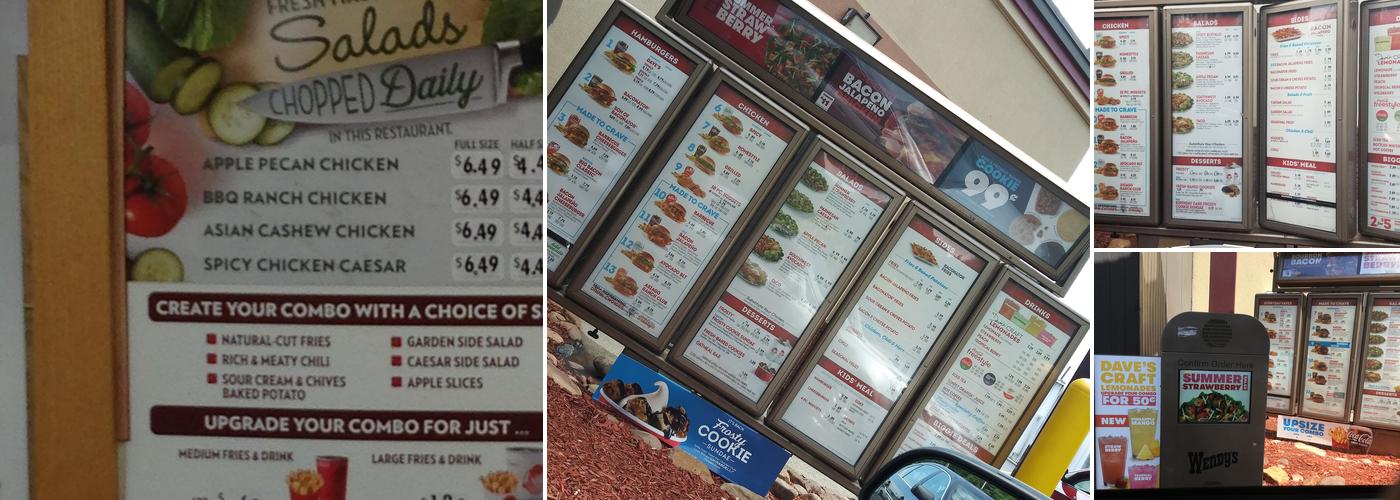 Wendy's Menu