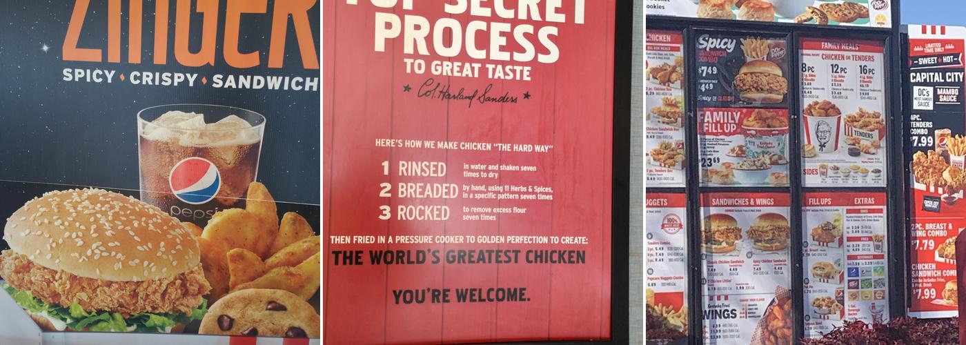 KFC Menu