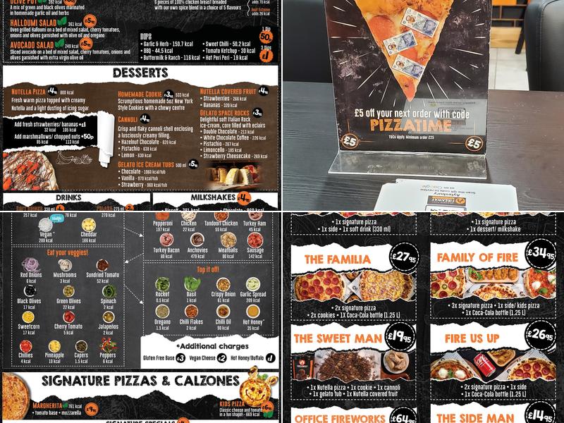 Fireaway Pizza Aylesbury Menu