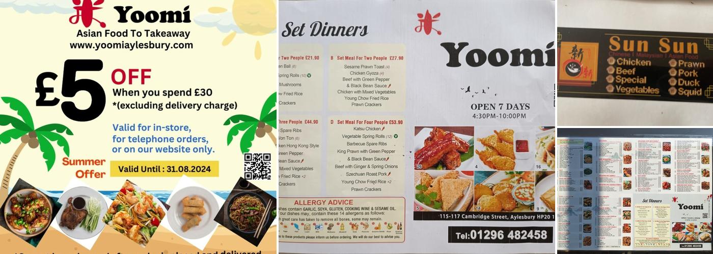 Yoomi Aylesbury Menu