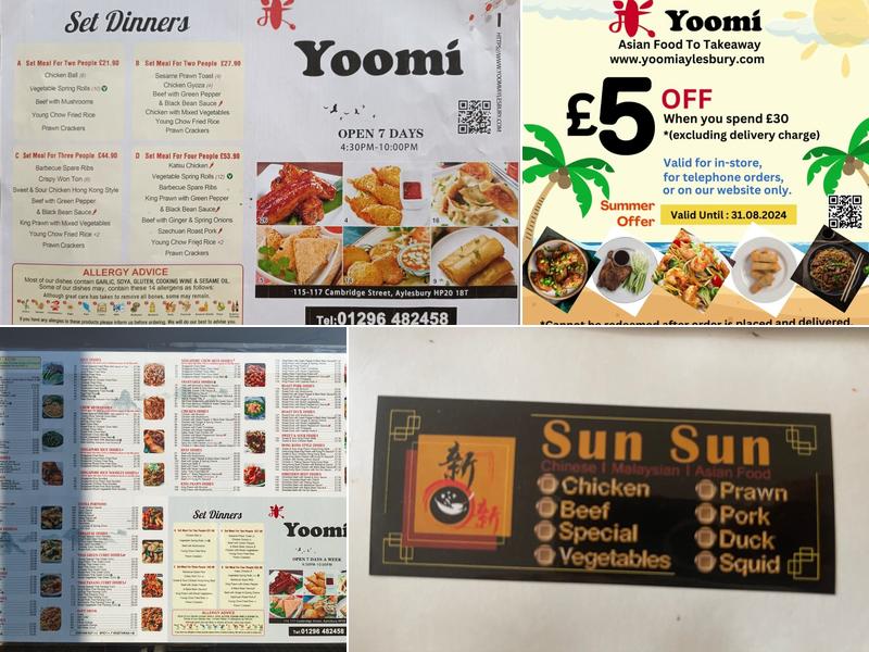 Yoomi Aylesbury Menu