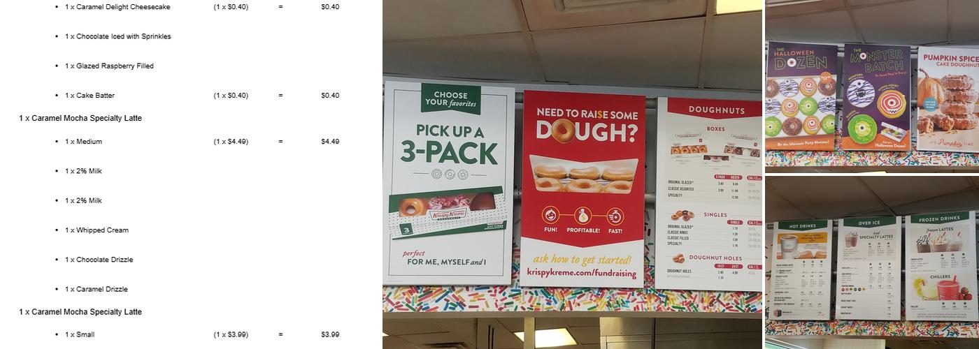 Krispy Kreme Menu
