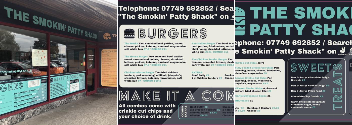 The Smokin' Patty Shack Menu