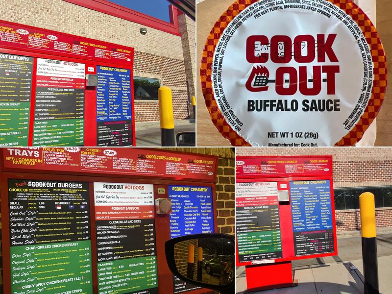 Cook Out Menu