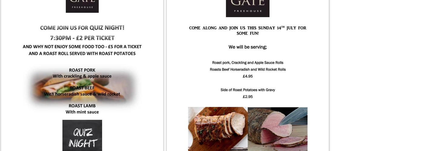 The Village Gate Menu