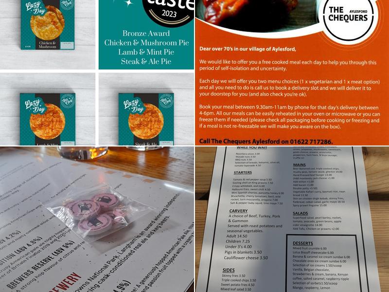 The Chequers Inn, Aylesford Menu