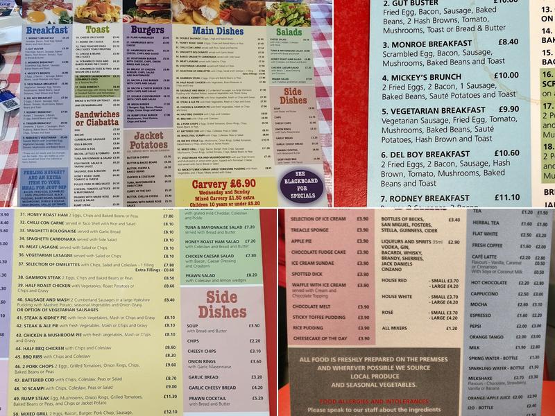 Mickey's Diner Menu