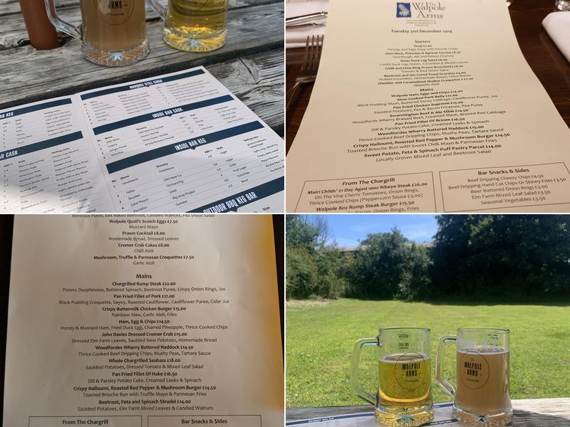The Walpole Arms - Itteringham Menu