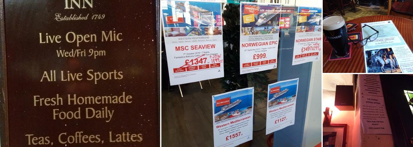 The Tam O'Shanter Inn Menu